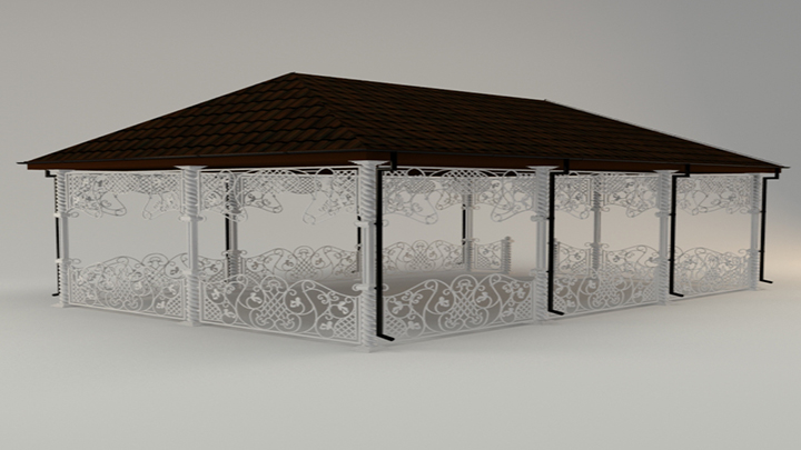 渲染模型_凉亭001