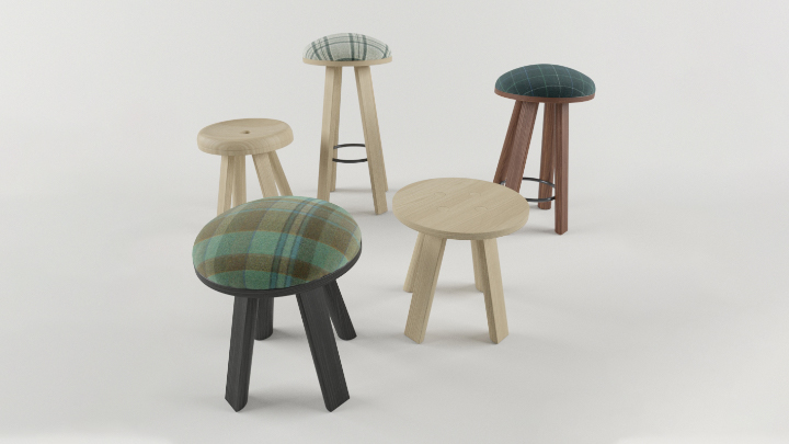 渲染模型_凳子019