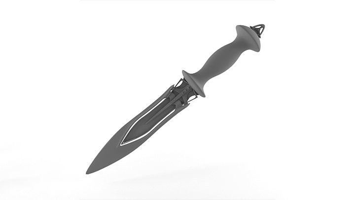 渲染模型_匕首004