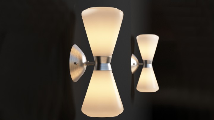 渲染模型_壁灯004