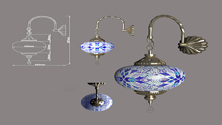 渲染模型_壁灯018