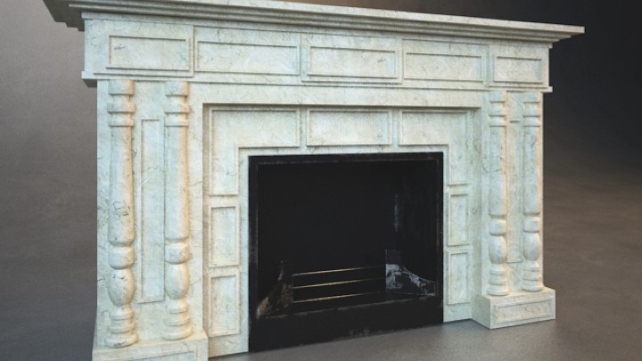 渲染模型_壁炉002