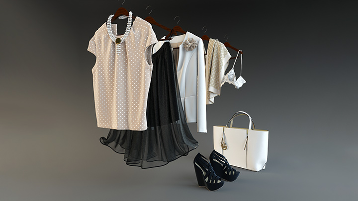 渲染模型_女士服装001