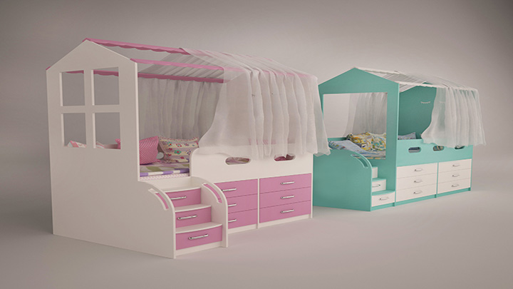 渲染模型_婴儿床014