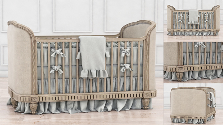 渲染模型_婴儿床017