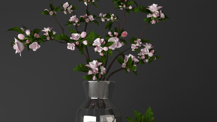 渲染模型_室内插花003
