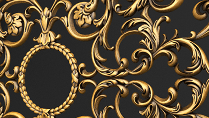 渲染模型_室内花纹001