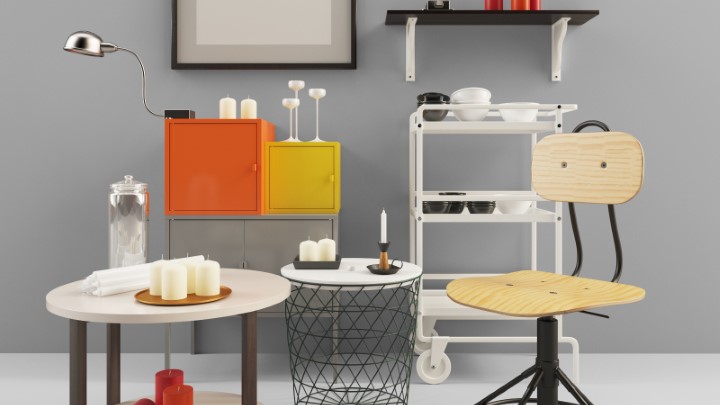 渲染模型_家具摆件合集001