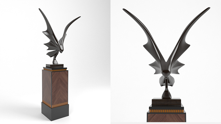 渲染模型_小鹿雕像001