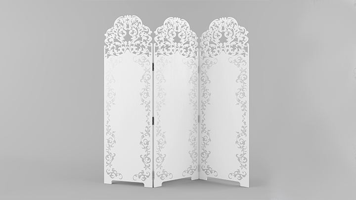 渲染模型_屏风014