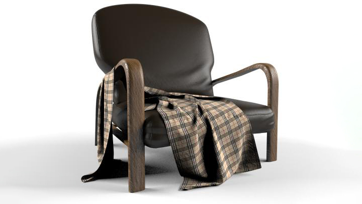 渲染模型_扶手椅001