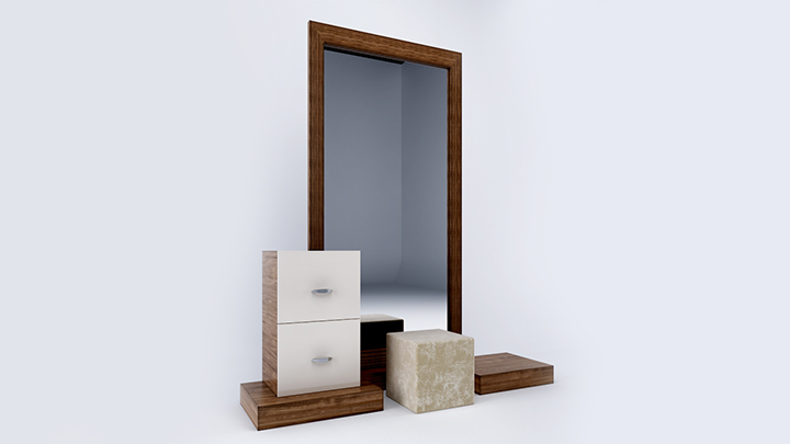 渲染模型_抽屉柜001