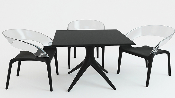 渲染模型_桌椅套装001