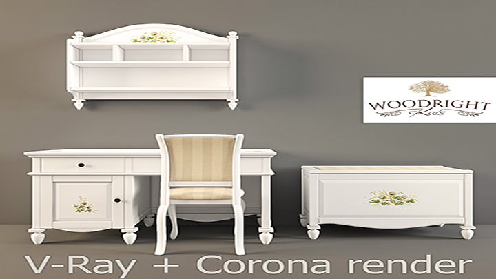 渲染模型_桌椅家具001