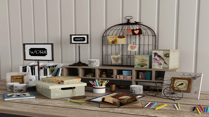 渲染模型_桌面摆件004