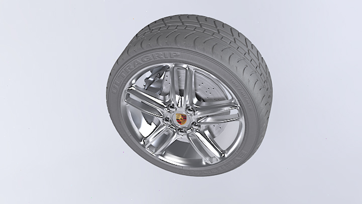 渲染模型_汽车轮胎001