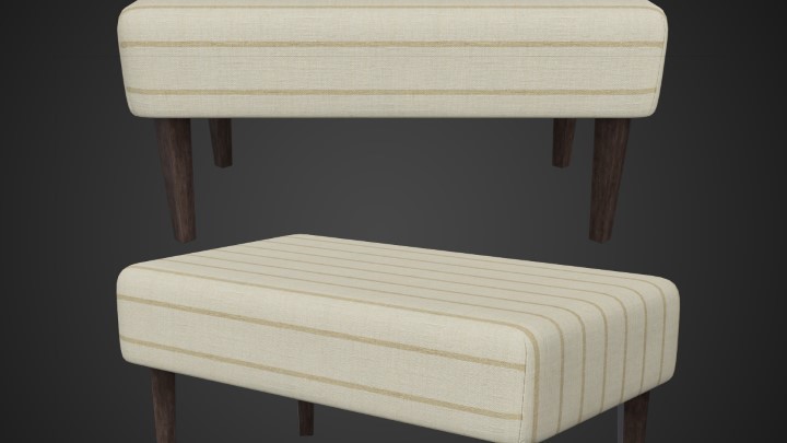 渲染模型_沙发凳002