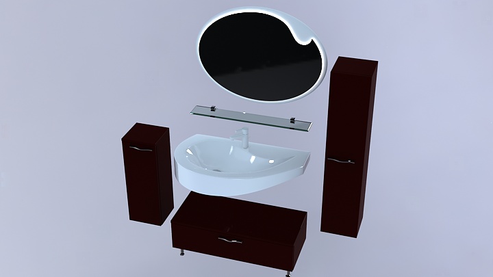 渲染模型_浴室柜001