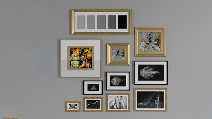 渲染模型_照片墙001