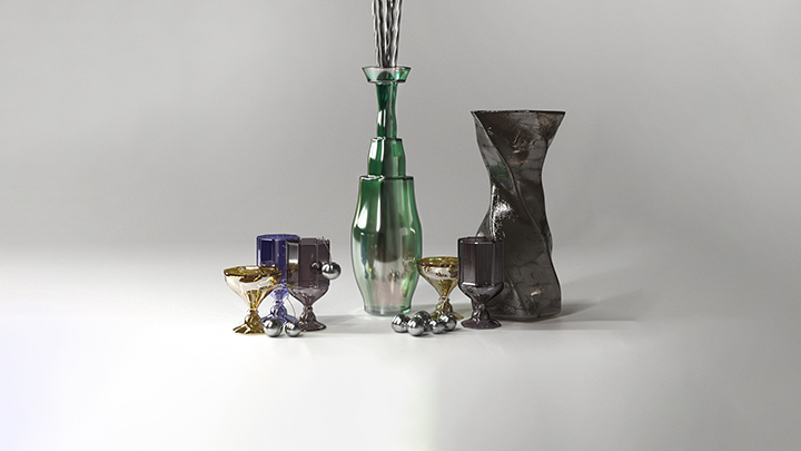 渲染模型_玻璃摆件001