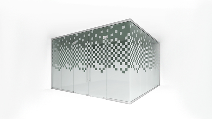 渲染模型_玻璃隔墙003