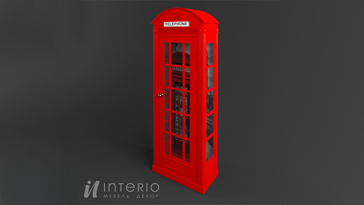 渲染模型_电话亭002