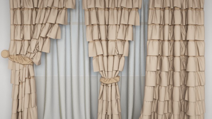 渲染模型_窗帘008