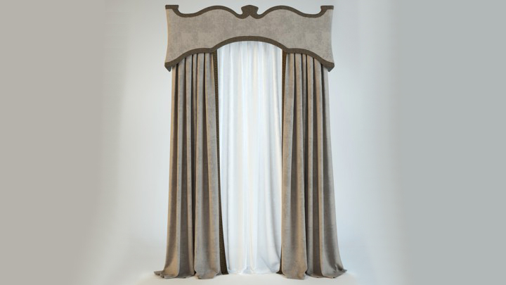 渲染模型_窗帘044