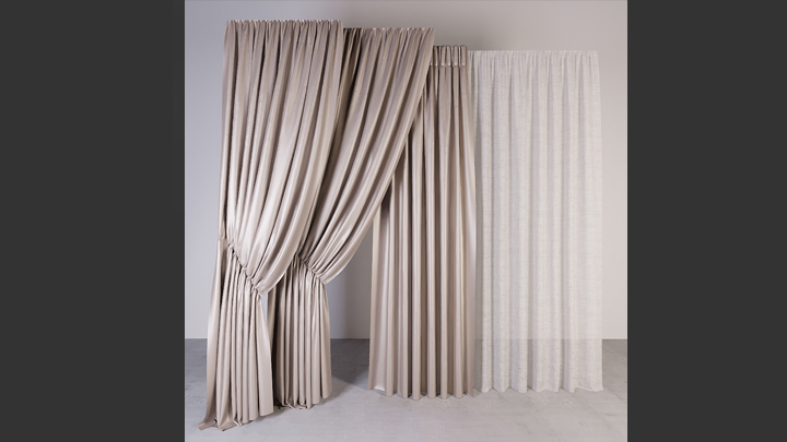 渲染模型_窗帘071