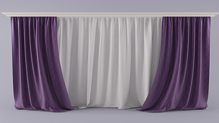 渲染模型_窗帘079