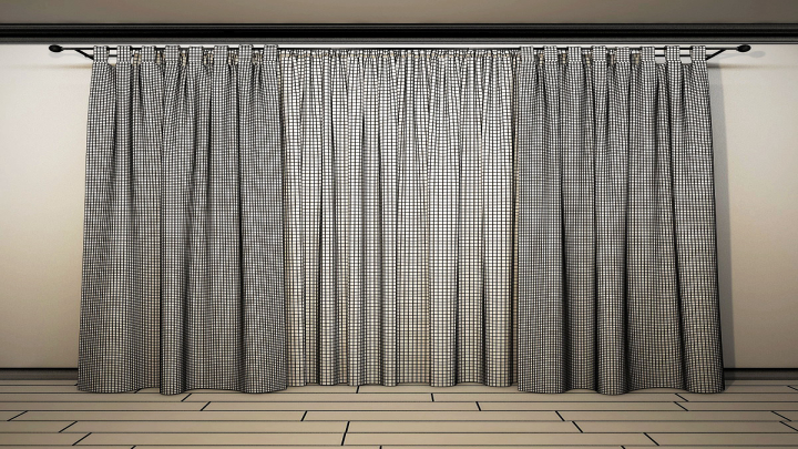 渲染模型_窗帘130