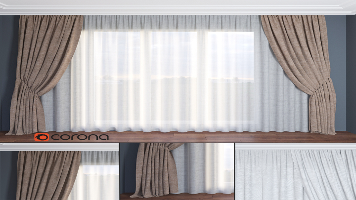 渲染模型_窗帘140