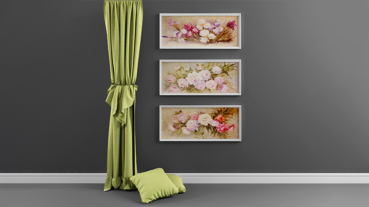 渲染模型_窗帘枕头画001