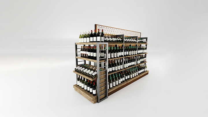 渲染模型_红酒架001