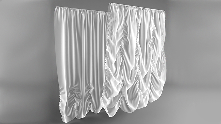 渲染模型_纱帘001