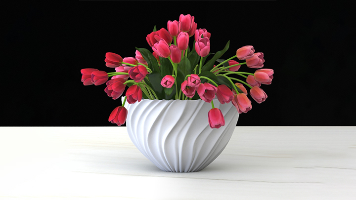 渲染模型_花盆012