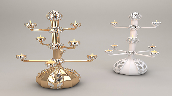 渲染模型_蜡烛灯003