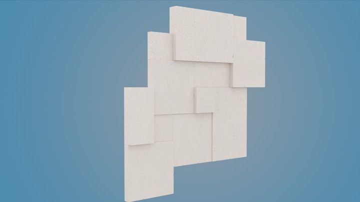 渲染模型_装饰墙001