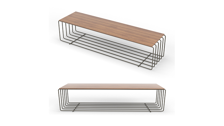 渲染模型_长凳001