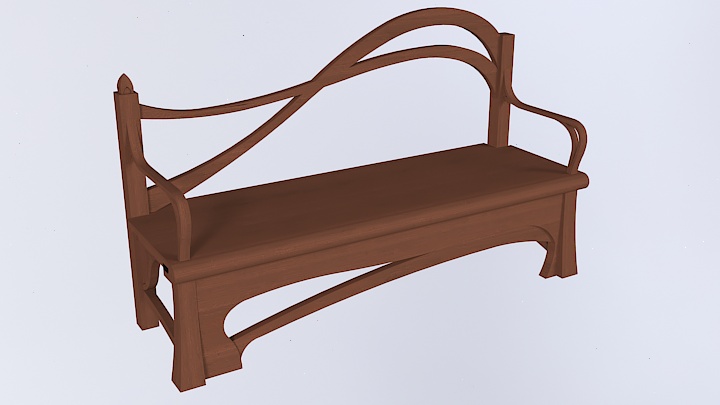 渲染模型_长凳007