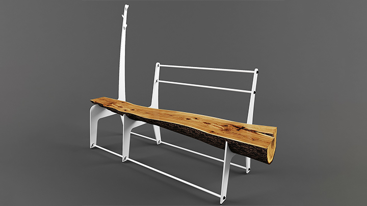 渲染模型_长椅004