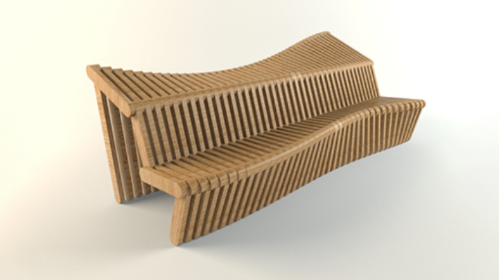 渲染模型_长椅006