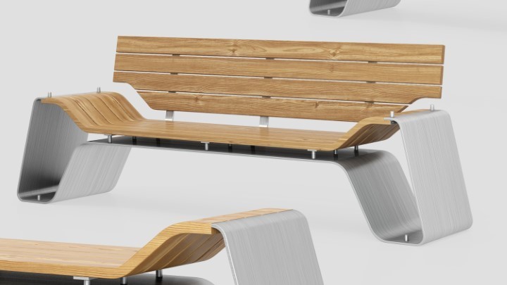 渲染模型_长椅009