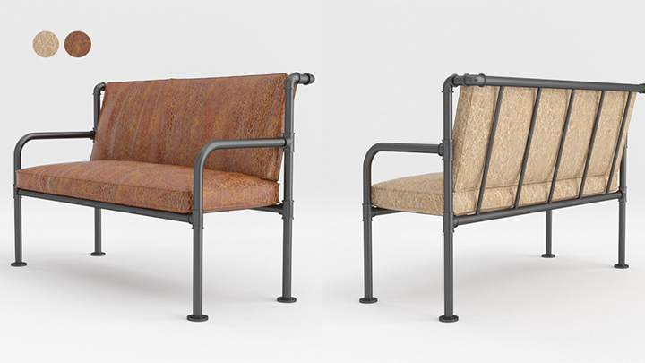 渲染模型_长椅014