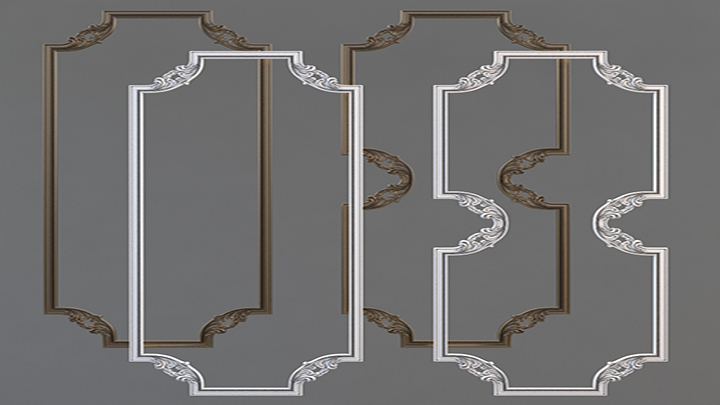 渲染模型_门浮雕001