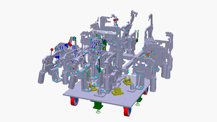 Catia_汽车工装夹具001