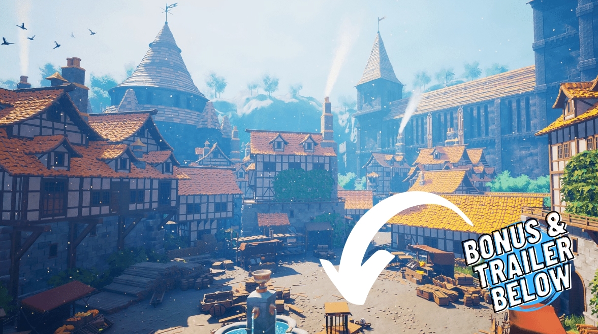 Fantasy Medieval Megapack Castle Town Village Dungeon Docks Forest中世纪奇幻城镇村庄