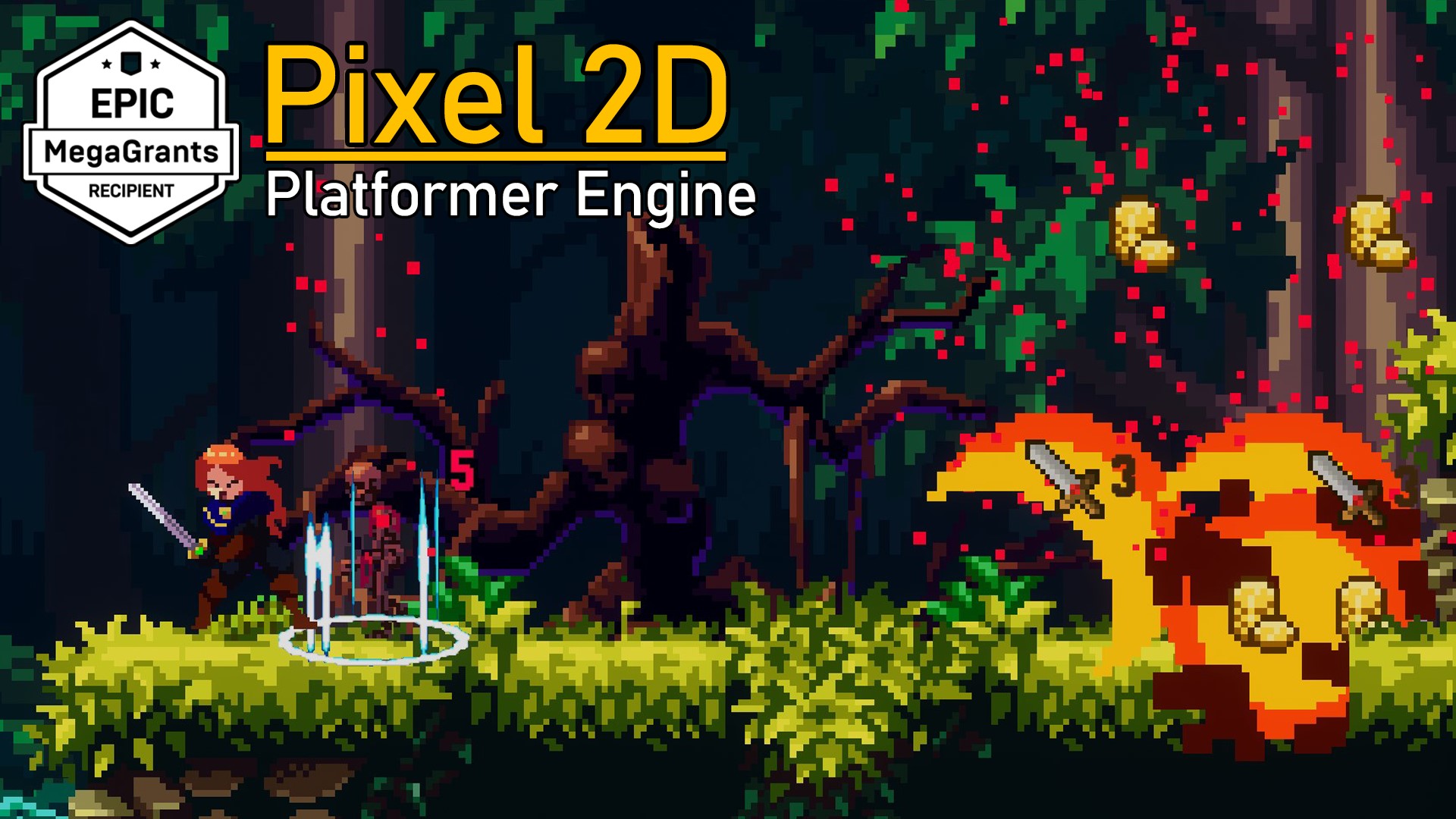 Pixel 2D – 2D Platformer Engine for Unreal v4.26游戏模板