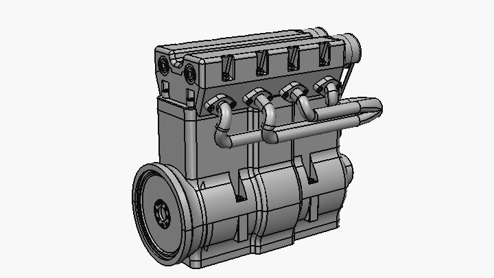 STEP_四缸活门发动机001