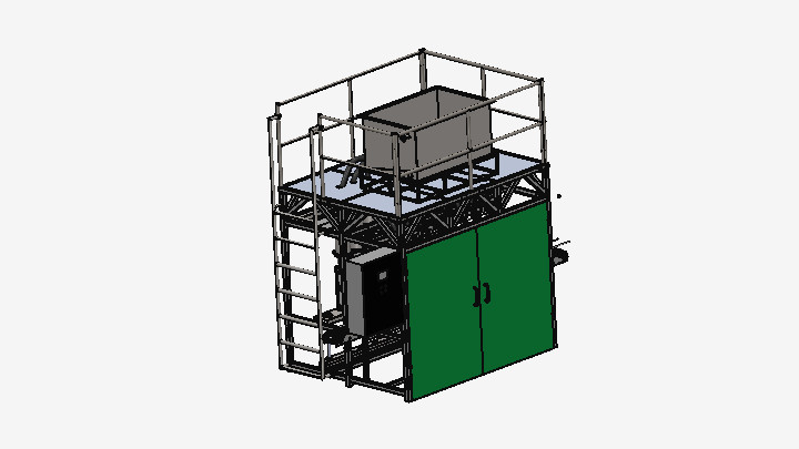 SW_塑料桶灌装自动传送带输送机生产线001